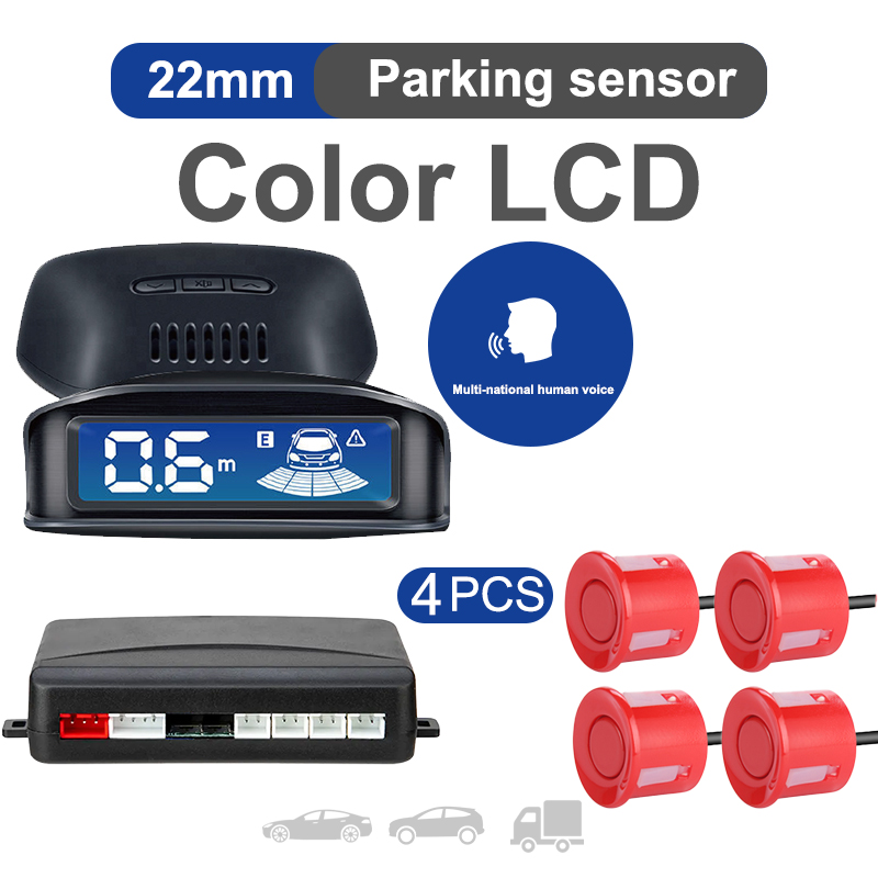 Infrared Obstacle Sensor - ชุดเซ็นเซอร์จอดรถหน้า-หลัง 8 จุด พร้อมจอ LCD แสดงผล