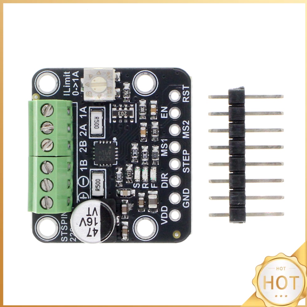 Motor Driver Module - โมดูลควบคุมสเต็ปเปอร์มอเตอร์ STSPIN220 ความละเอียดไมโครสเต็ป 1/256 กระแสปรับได้ 0.08A-1.3A