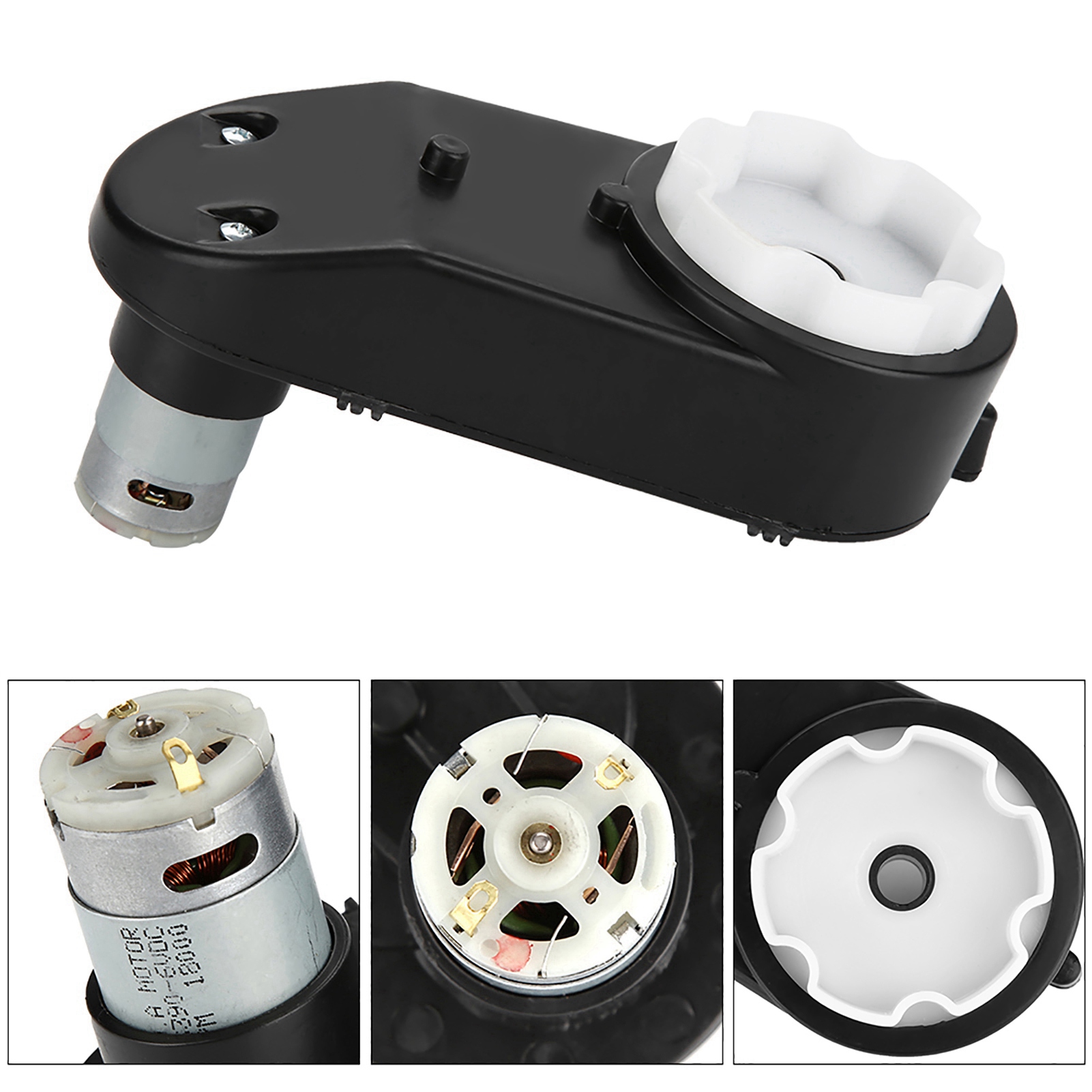 Geared Motor - กล่องเกียร์รถยนต์สำหรับเด็ก กล่องเกียร์สำหรับเด็ก RS390 มอเตอร์ไฟฟ้า 6V/12V 12000‑20000RPM