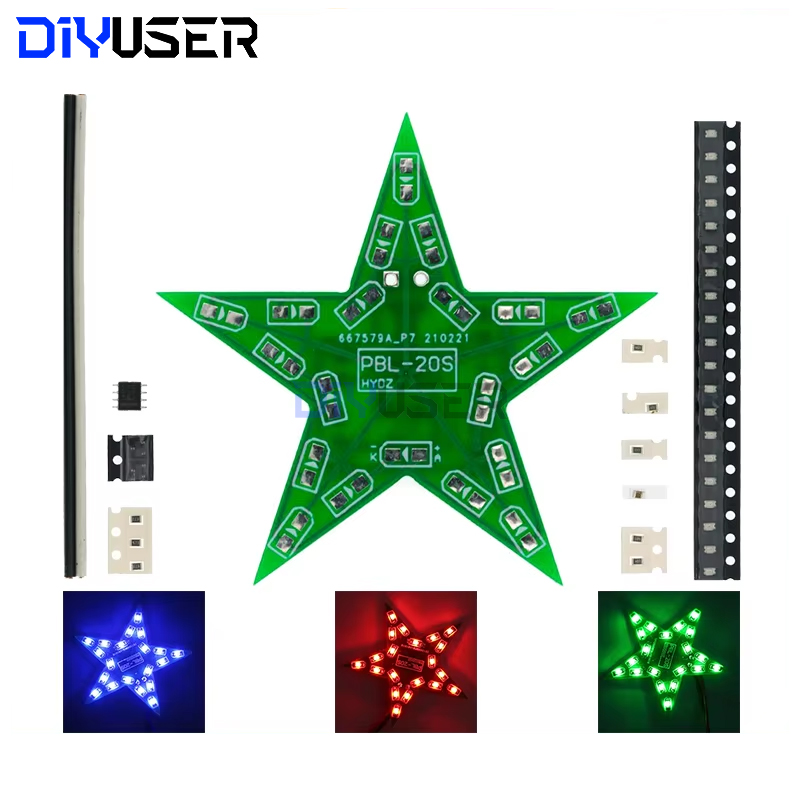 Line Follower Robot - นักเรียนการฝึกอบรมชุด DIY FIVE-Pointed Star Breathing Light
