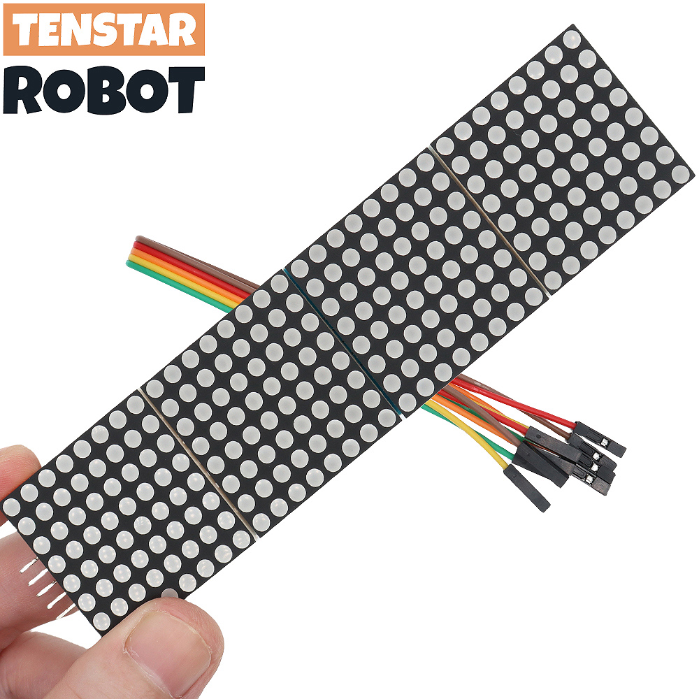 Line Follower Robot - MAX7219 Dot Matrix โมดูลไมโครคอนโทรลเลอร์ 4 In