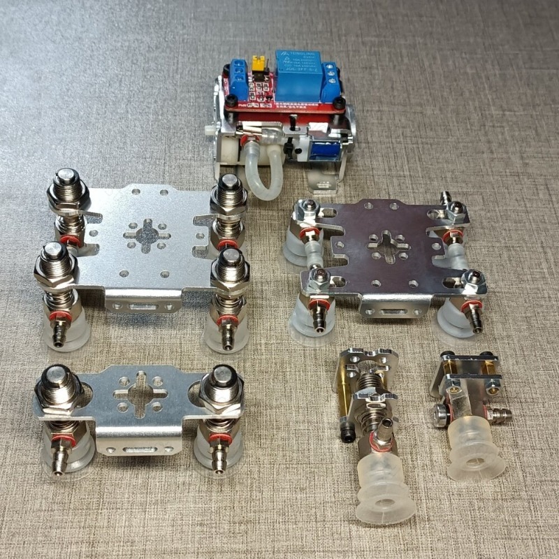Robot Gripper Claw - แขนหุ่นยนต์แบบใหม่ขนาดใหญ่ พร้อมรีเลย์ควบคุม ถ้วยดูดสุญญากาศ ปั๊มสุญญากาศ หัวจับแบบกรงเล็บ สำหรับชุด