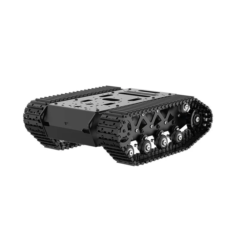 Robot Car Kit - ชุดหุ่นยนต์รถถังโลหะทั้งหมด พร้อมมอเตอร์และระบบกันสะเทือน รองรับน้ำหนัก 10 กก. ดูดซับแรงกระแทกได้ดีเยี่ยม