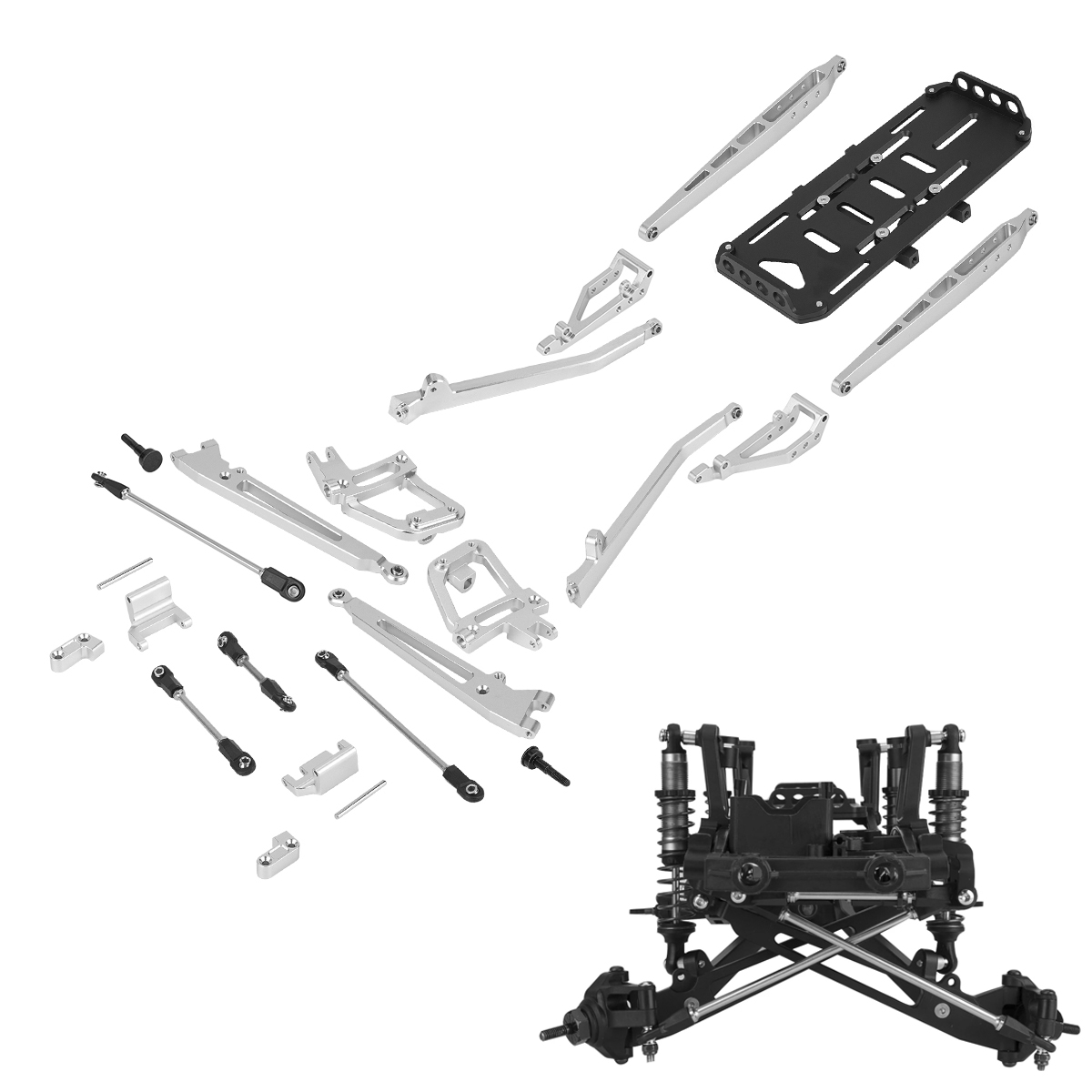 Servo Kit - ชุดคาน I-Beam สำหรับ SCX10อลูมิเนียม II ชิ้นส่วนอัปเกรด
