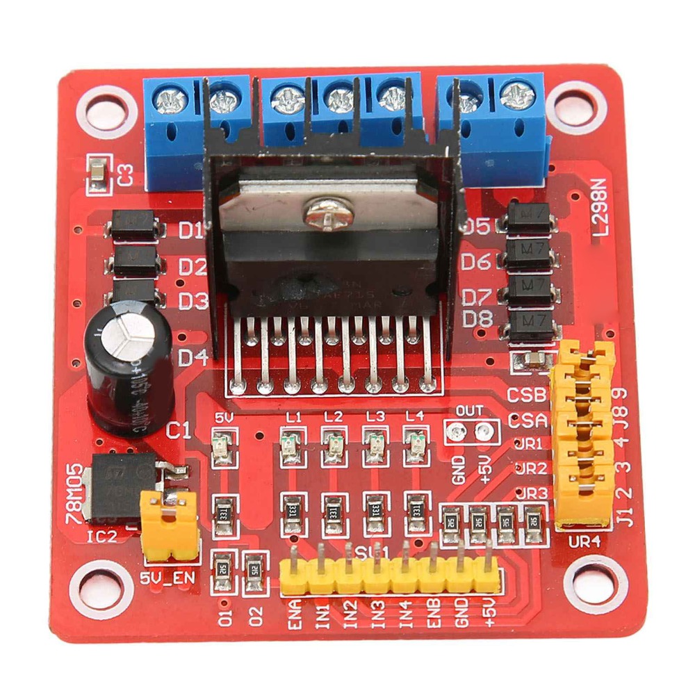 L298N Module - โมดูลควบคุมมอเตอร์สเต็ปเปอร์ L298N 5V-35V 2A บอร์ดควบคุมมอเตอร์ DC