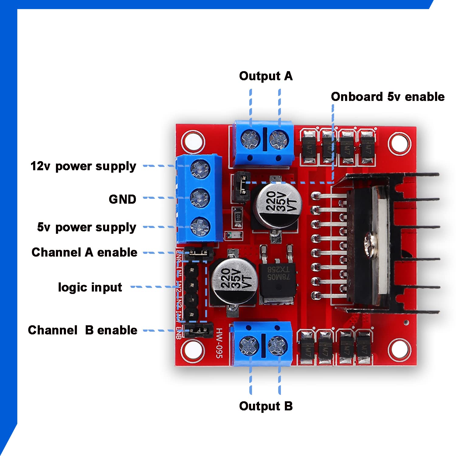 L298N มอเตอร์ไดรฟ์คอนโทรลเลอร์ - L298N Module บทวิจารณ์และราคา