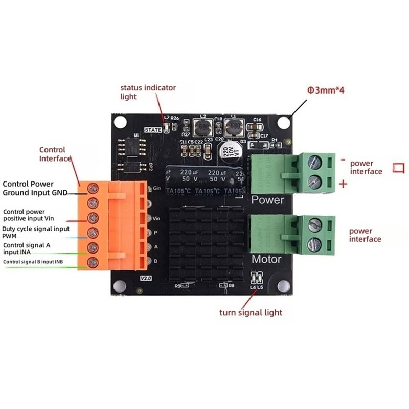 Y50A – โมดูลขับมอเตอร์กระแสตรง - Motor Driver Module บทวิจารณ์และราคา
