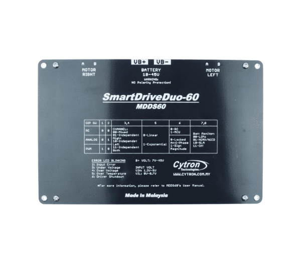 MDDS60 60Amp 7V-45V สมาร์ทไดรฟ - Motor Driver Module บทวิจารณ์และราคา